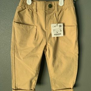 Zara baby boy khaki pants chino 18-24 months NWT